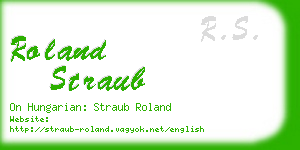 roland straub business card